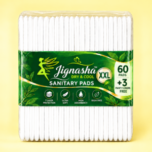 Jignasha Dry & Cool XXL Sanitary Pads – Pack of 60 Pads + 3 Panty Liners Free